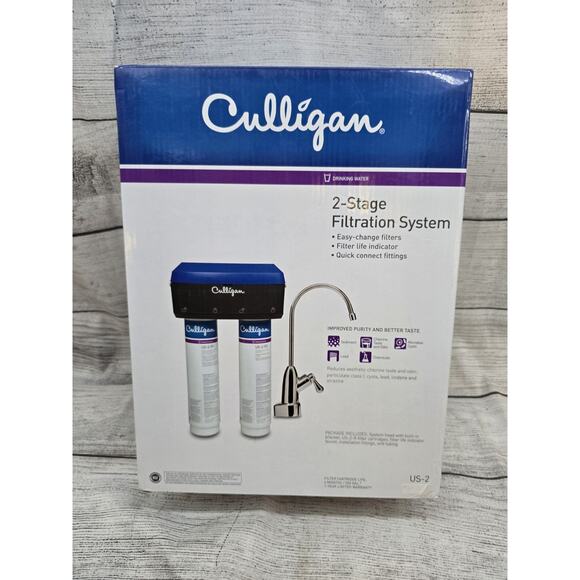 Culligan US-2 Under Sink Drinking Water Filtration System, 2-Stage - Picture 1 of 7
